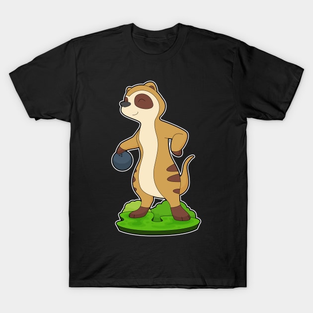 Meerkat Bowling Bowling ball T-Shirt by Markus Schnabel